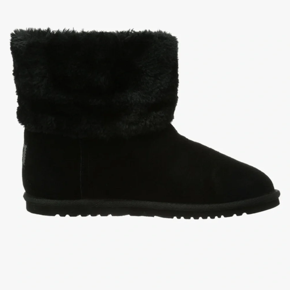 Skechers Star Shooter Skyward Suede & Fur-lined Black Boots NWT - Picture 5 of 12
